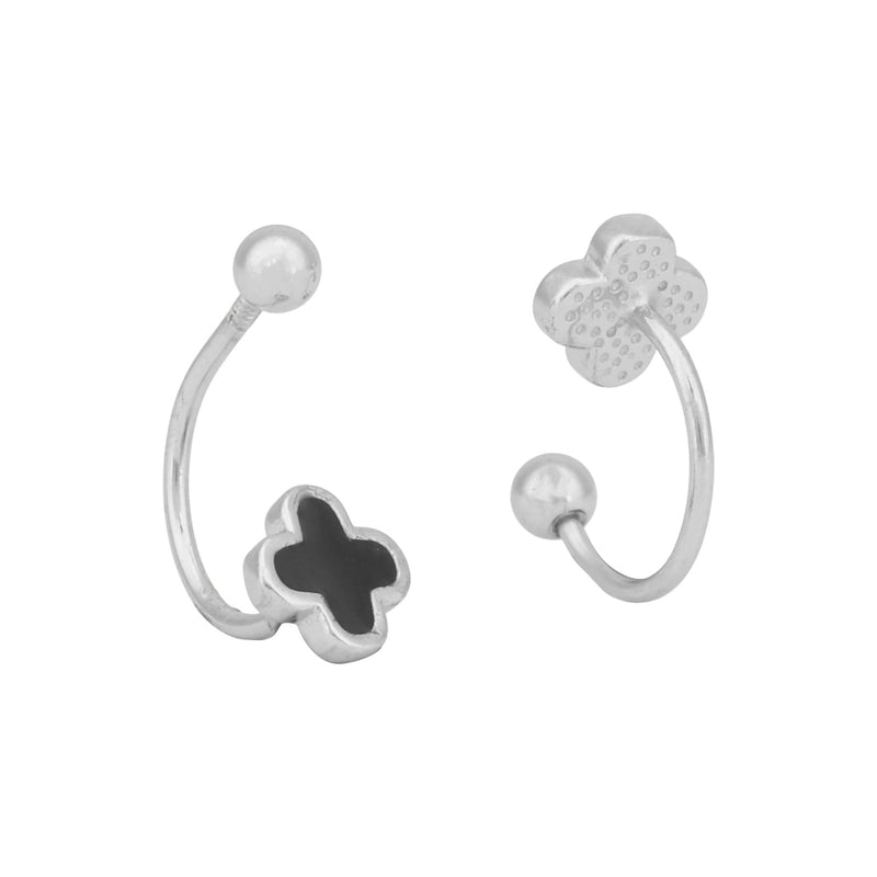 Midnight Clover Stud Earrings