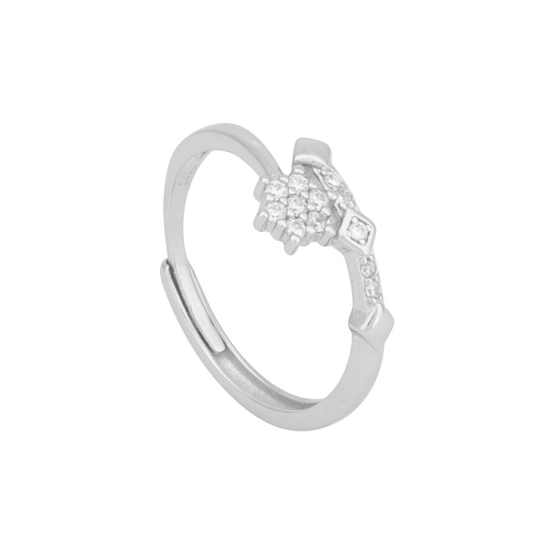 Adjustable Sparkling Cluster Ring
