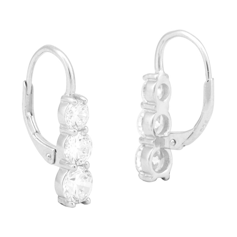 Triple Sparkle Elegance Hoop Earrings
