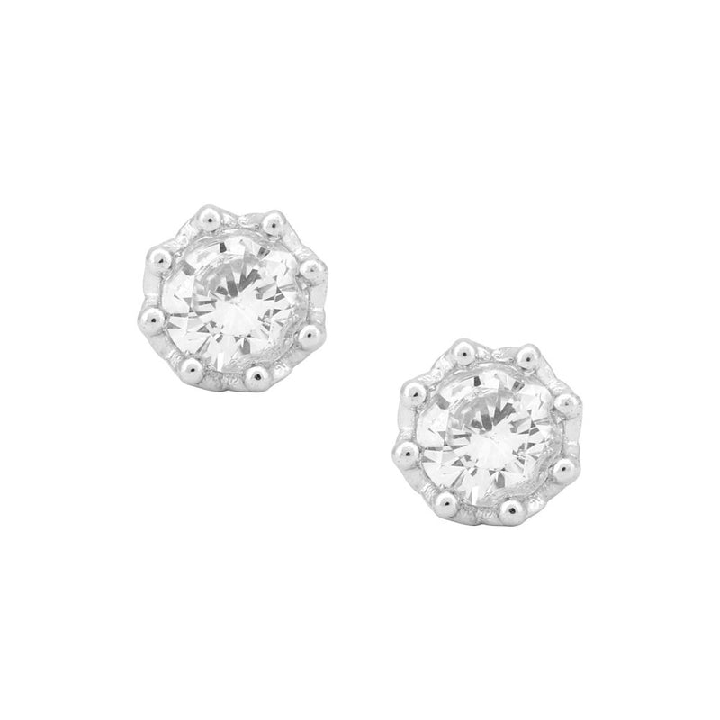 Eight-Prong Solitaire Stud Earrings