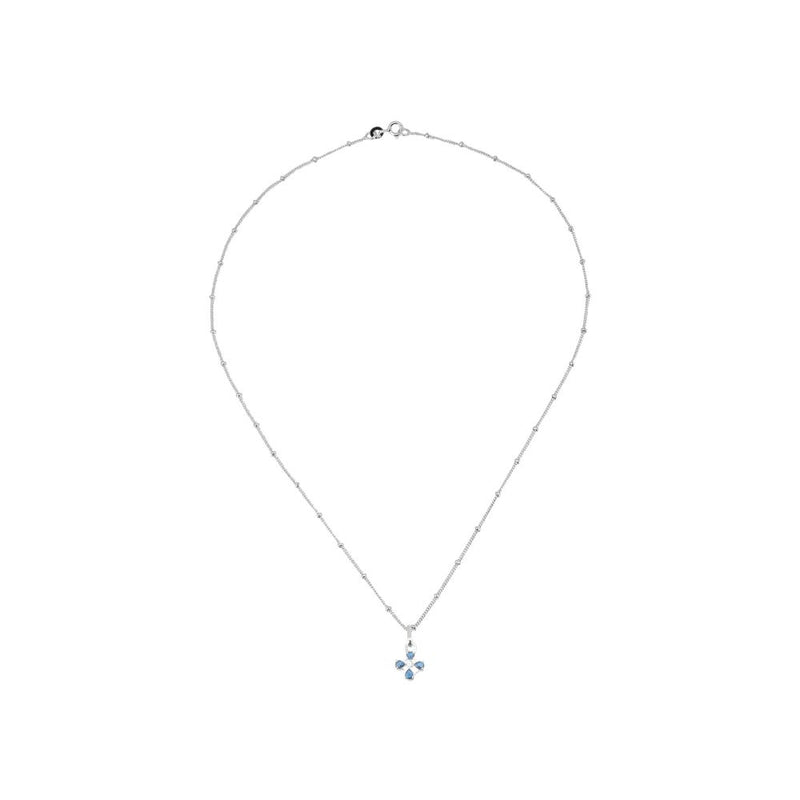 Blue Flower Pendant Necklace