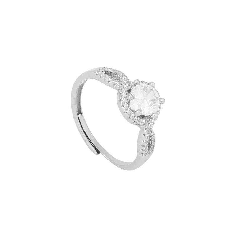 Twisted Grace Halo Ring
