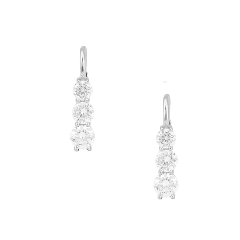 Triple Sparkle Elegance Hoop Earrings