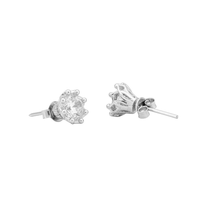 Eight-Prong Solitaire Stud Earrings
