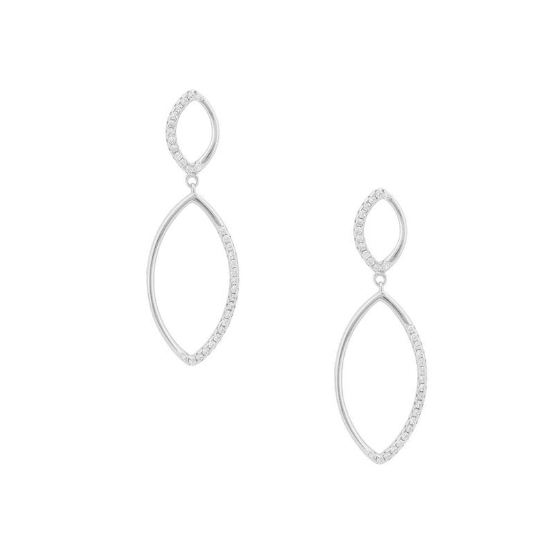 Elegant Dual Teardrop Dangle Earrings