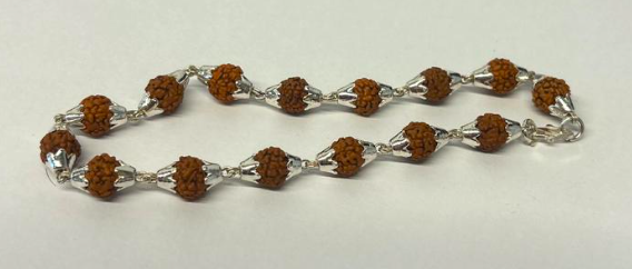 Sterling Silver Sacred Balance Rudraksha Bracelet