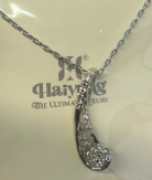 Sterling Silver Abstract Crystal Drop Necklace
