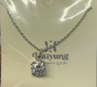 Sterling Silver Classic Solitaire Necklace
