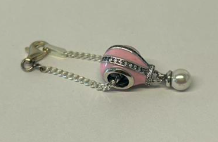 Sterling Silver Hot Air Balloon Chain Charm