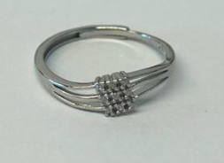Sterling Silver Geometric Cluster Ring