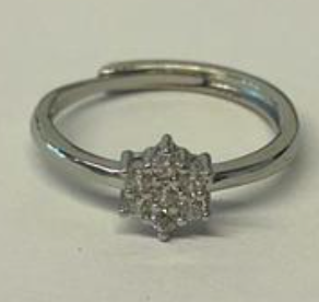 Sterling Silver Cluster Ring