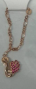 Rose Gold Swan Charm