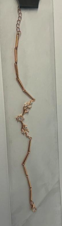 Sterling Silver Rose Gold Antler Bracelet