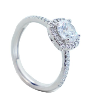 Halo Grace Solitaire Ring