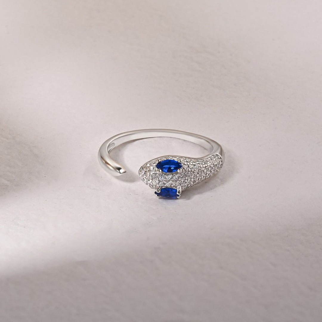 Sterling silver Sapphire Serpent Wrap Ring