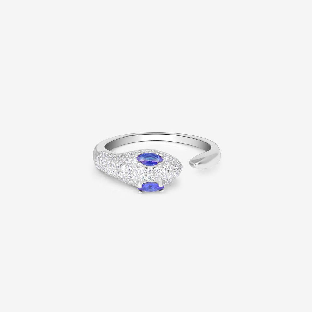 Sterling silver Sapphire Serpent Wrap Ring