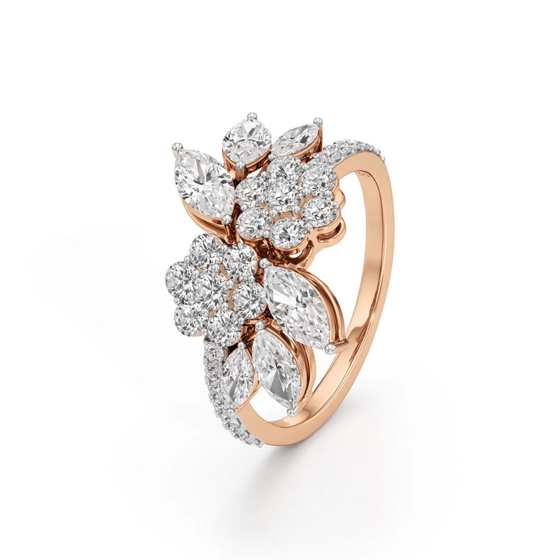 Floral Cluster Diamond Ring