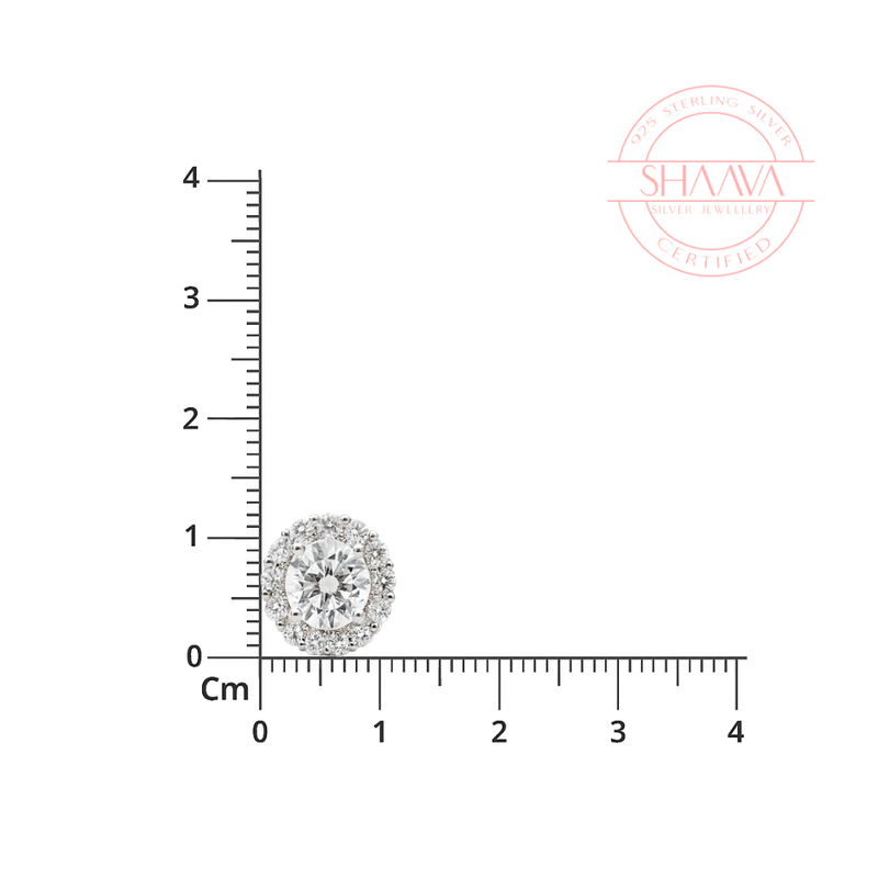 Radiant Halo Cluster Stud Earrings