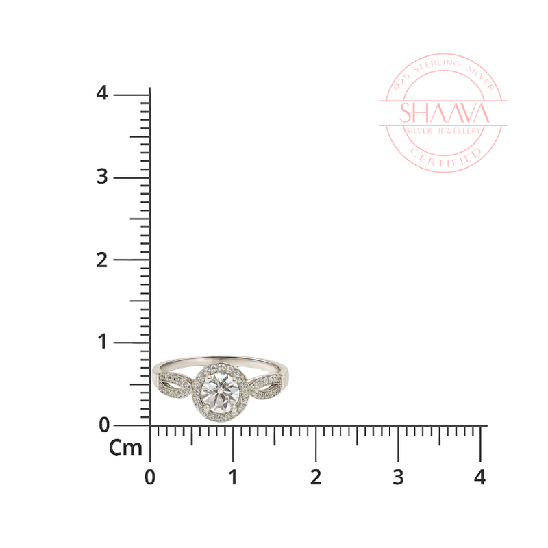 Twisted Grace Halo Ring