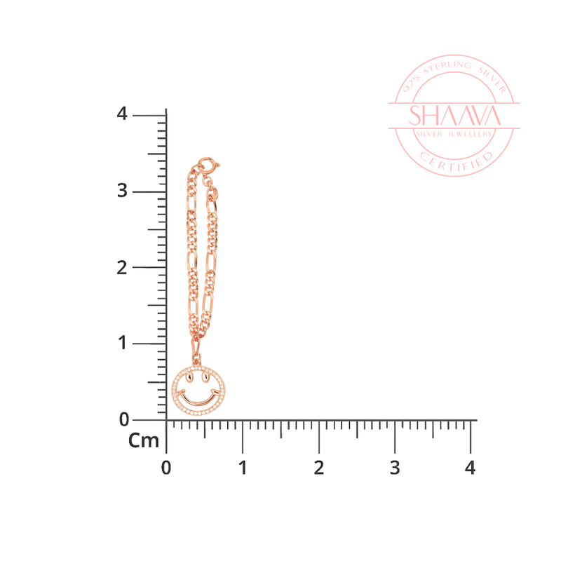 Rose Gold Smiley Charm