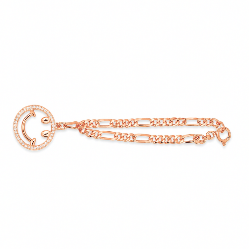 Rose Gold Smiley Charm