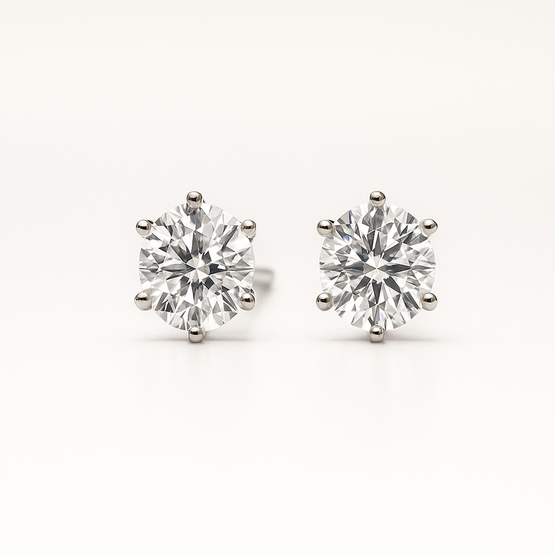 Classic 6-Prong Stud Earrings
