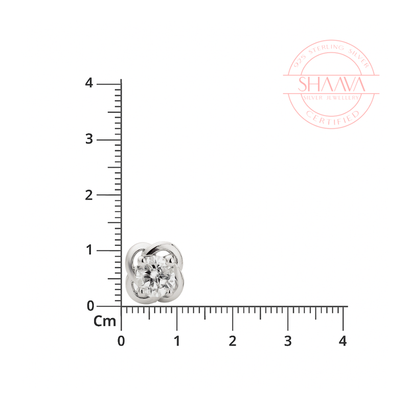 Floral Solitaire Stud Earring