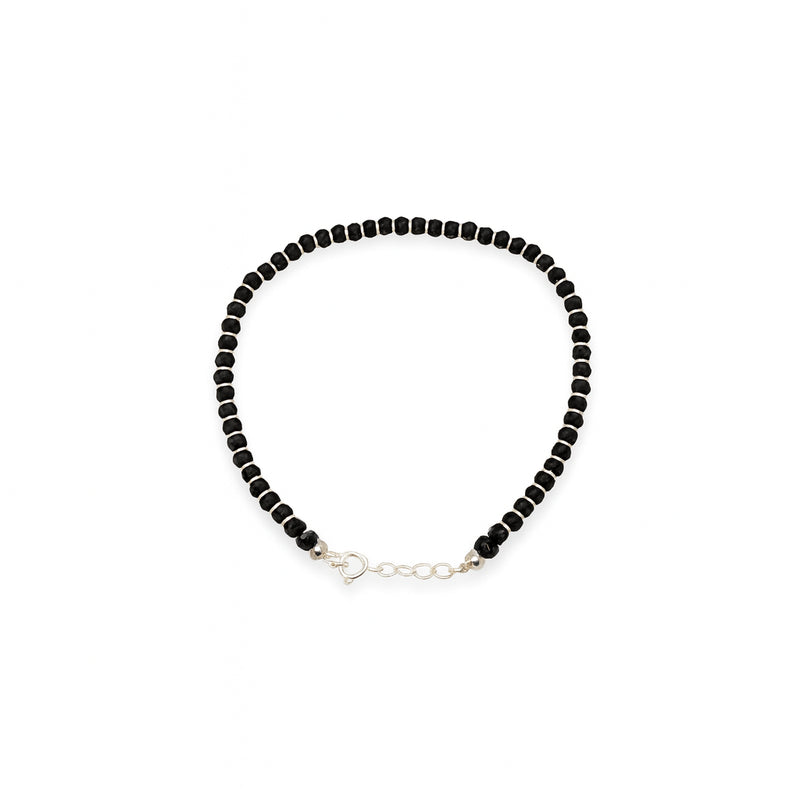 Midnight Black Beaded Bracelet