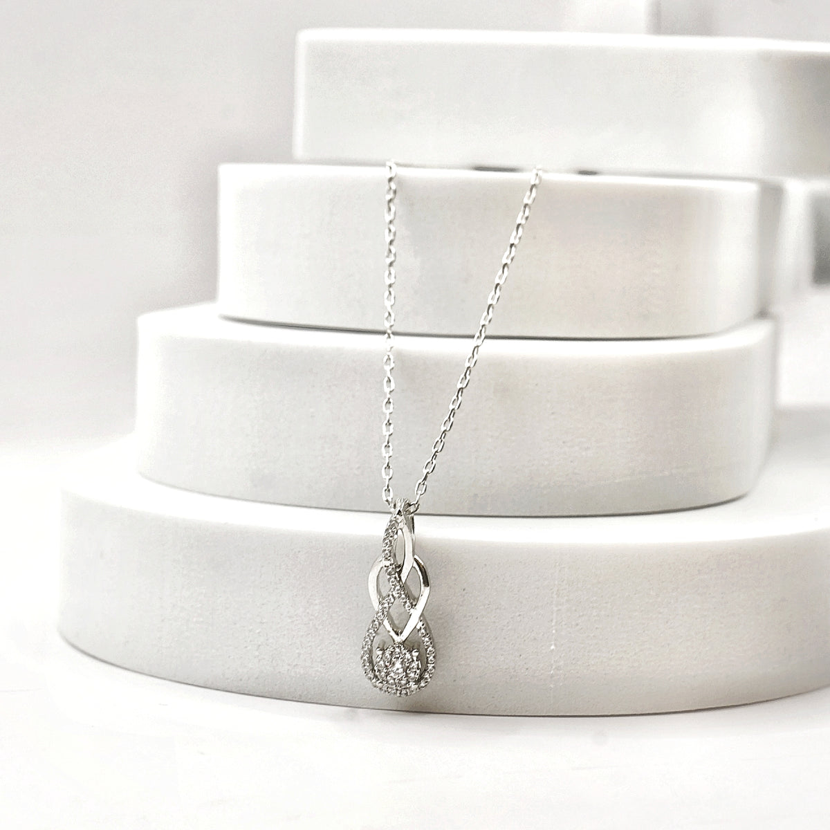 Infinity Loop Necklace – Pure Silver – Shaava