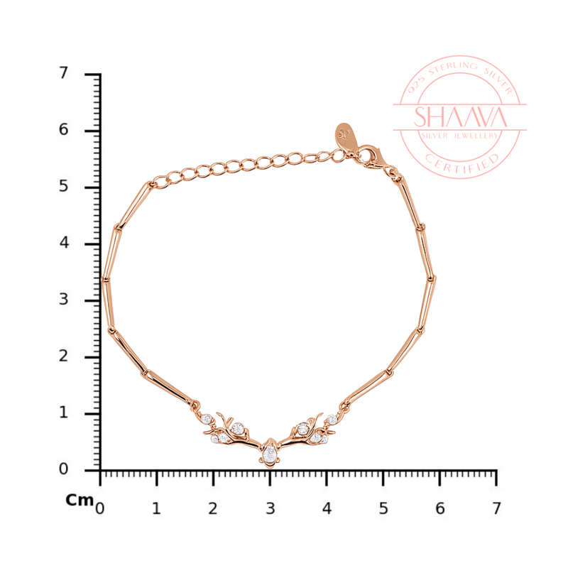 Rose Gold Antler Bracelet
