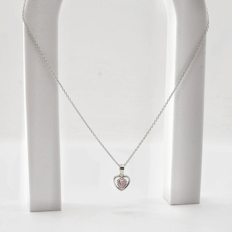 Pink Heart Necklace