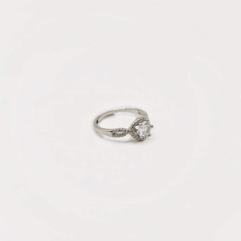 Twisted Grace Halo Ring