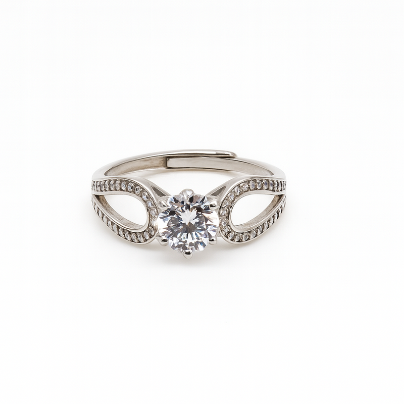 Curvy Solitaire Ring