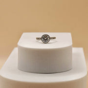 Celeste Solitaire Halo Ring