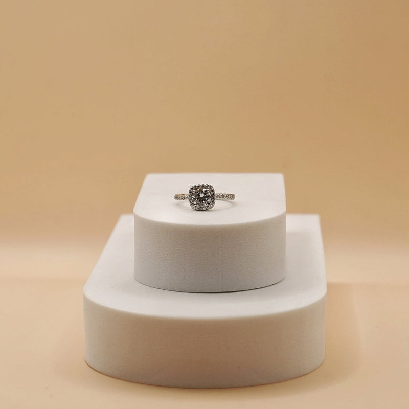 Halo Grace Solitaire Ring