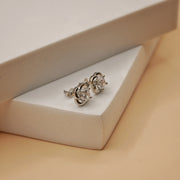 Floral Solitaire Stud Earring