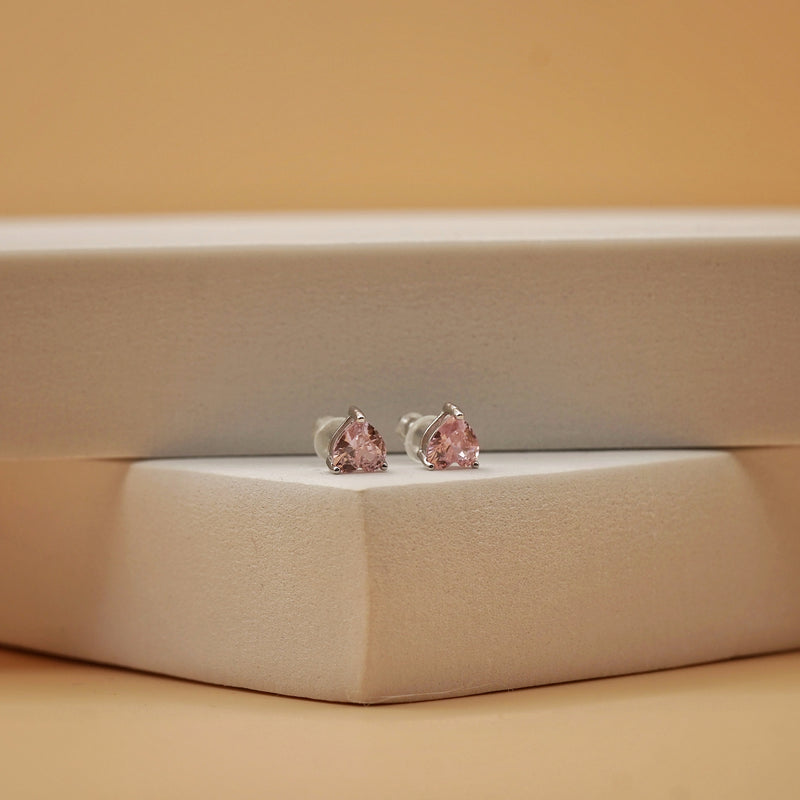 Blush Heart Spark Studs