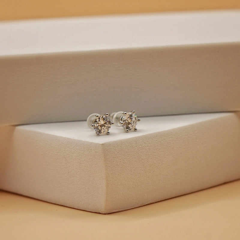 Classic 6-Prong Stud Earrings