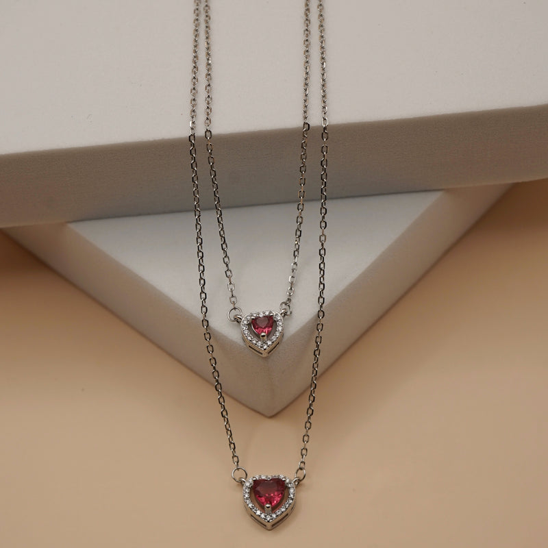 Ruby Love Duo Layered Necklace