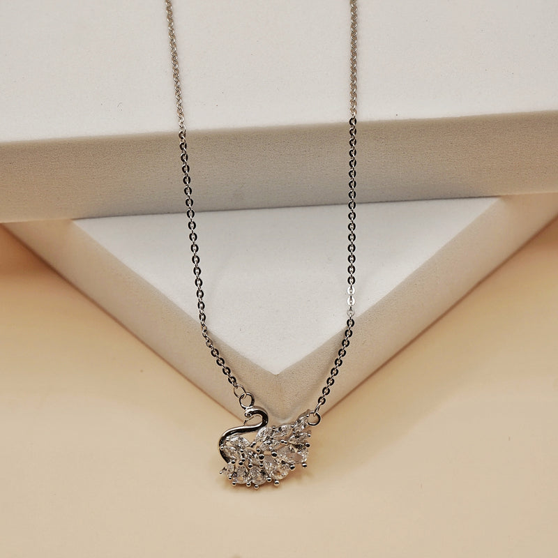 Graceful Swan Sparkle Necklace