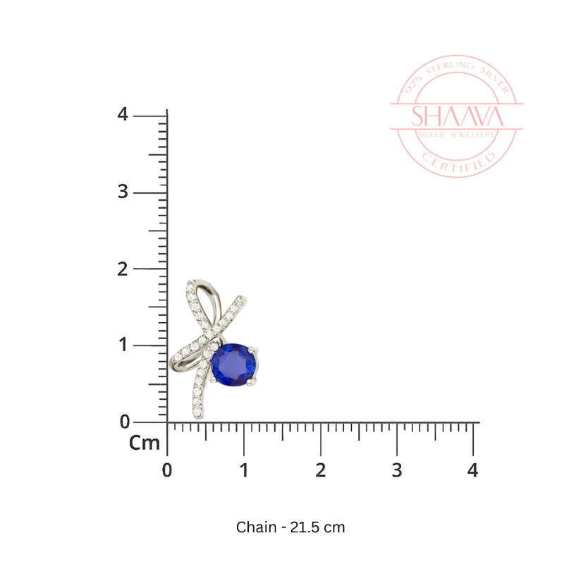 Sterling Silver Blue Ribbon Jewelry Set