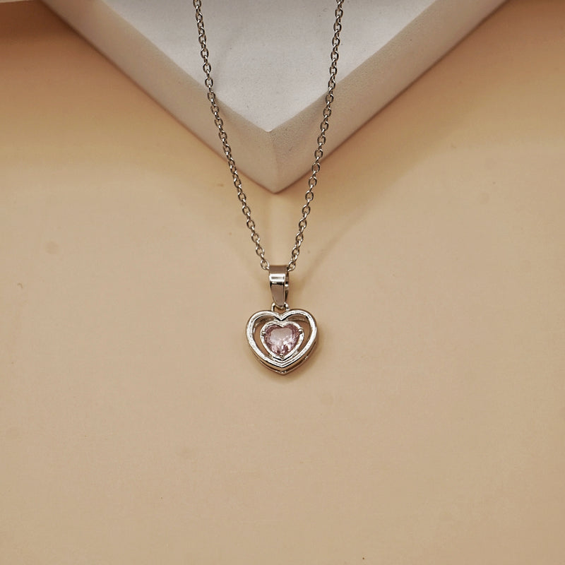 Pink Heart Necklace
