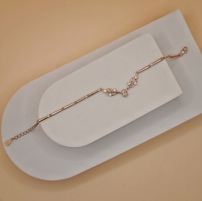 Rose Gold Antler Bracelet