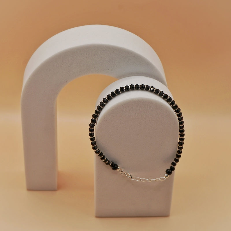 Midnight Black Beaded Bracelet