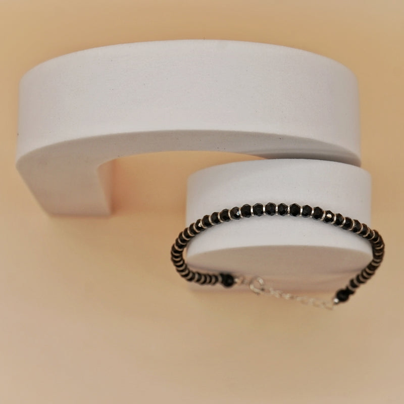 Midnight Black Beaded Bracelet