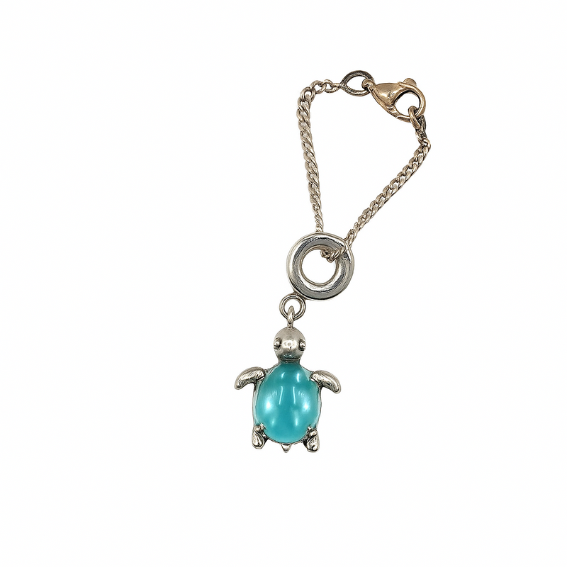 Blue Turtle Chain Charm