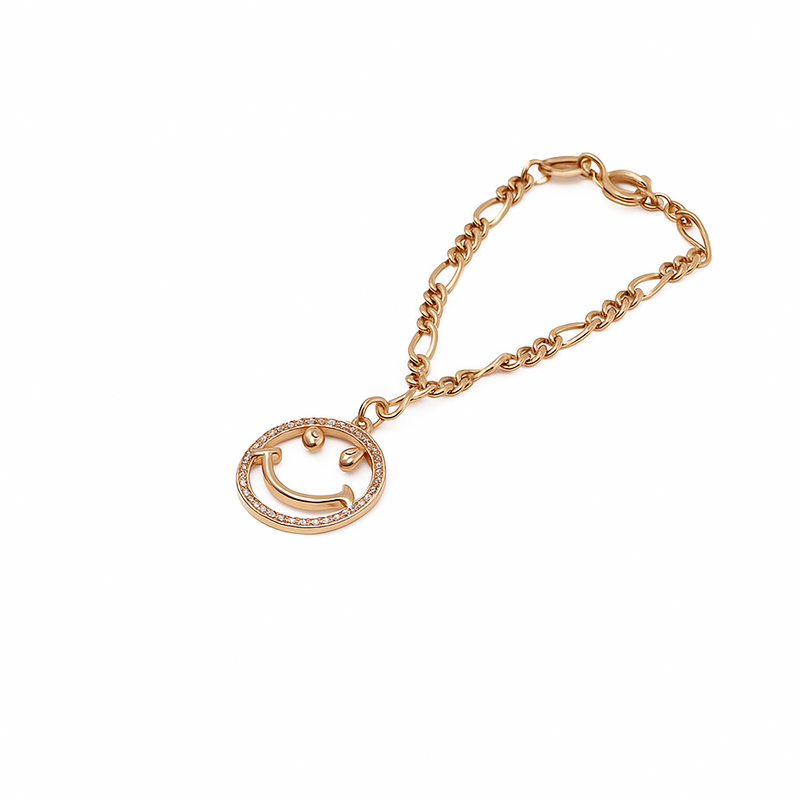 Rose Gold Smiley Charm