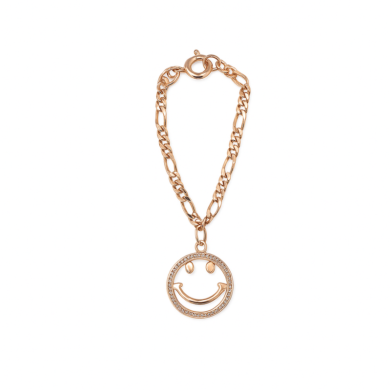 Rose Gold Smiley Charm