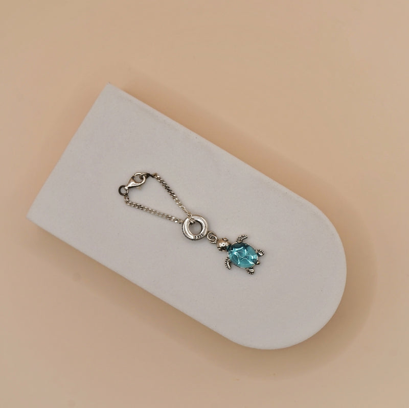 Blue Turtle Chain Charm