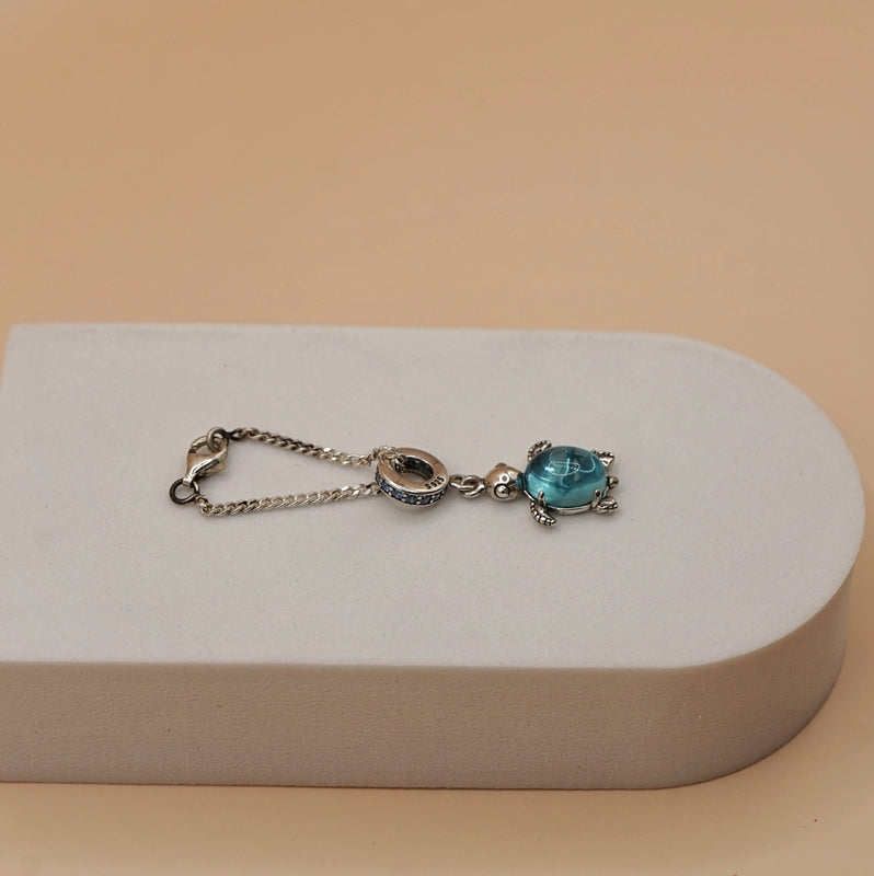 Blue Turtle Chain Charm